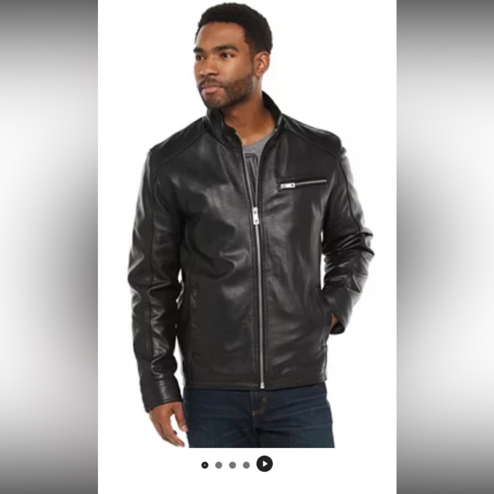 Men’s Vintage Leather Lambskin Racer Jacket
